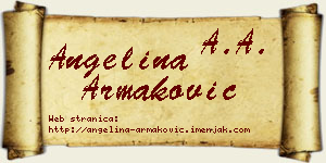 Angelina Armaković vizit kartica
